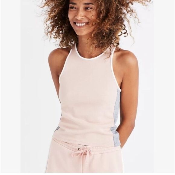 NWOT Women’s Madewell offline Terry Tank Black &Grey M - Picture 5 of 6